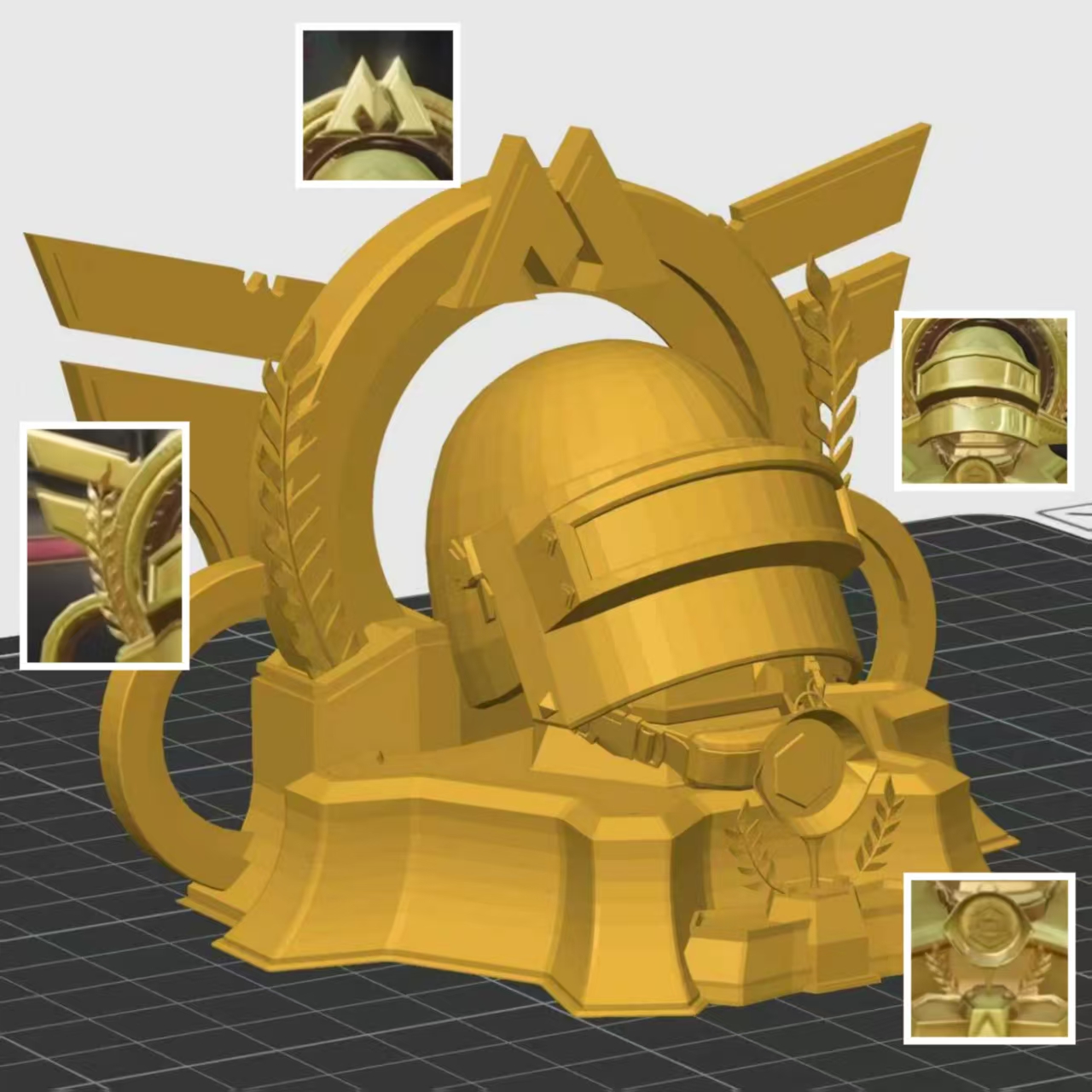Miniatura 2 do modelo 3D 和平精英地铁逃生-精英纪念奖杯【全新建模】