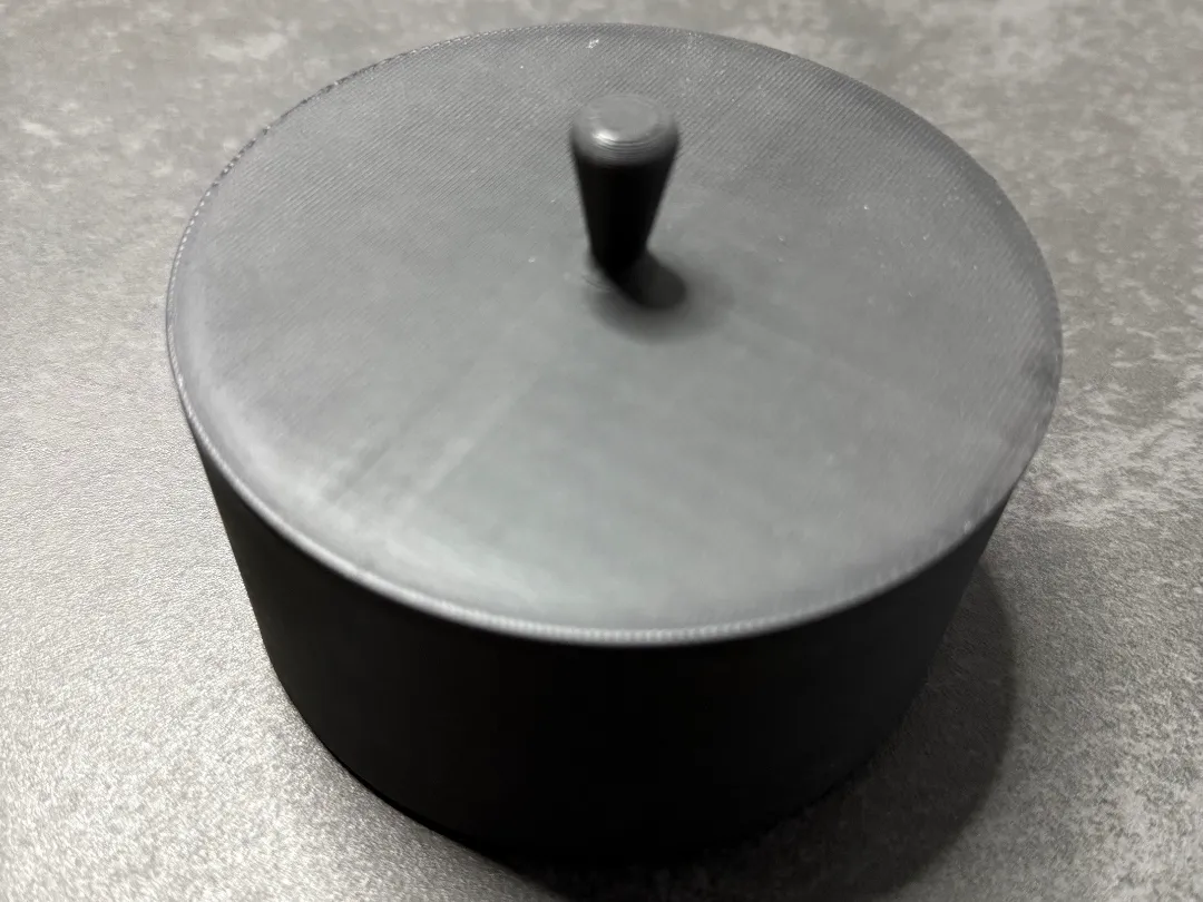 Boîte ronde 100x50 mm avec couvercle
