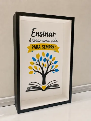Modelo para impresión 3D: Quadro Dia dos Professores – “Ensinar é tocar..." — vista de referencia 2