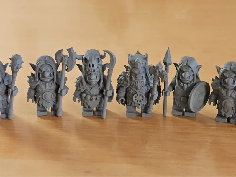 Building block inspiret DnD miniatures Trolls