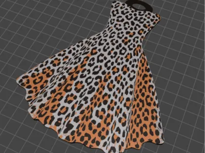 leopard print dress keychain