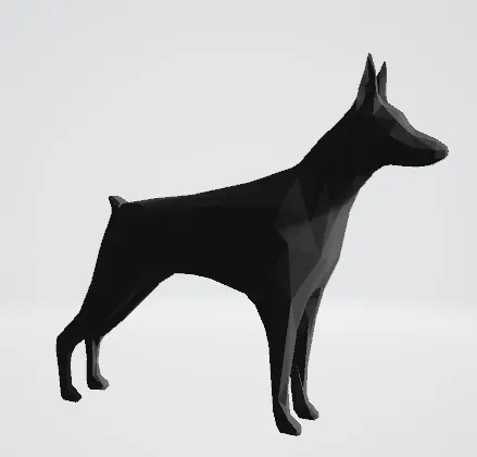 Doberman low poly