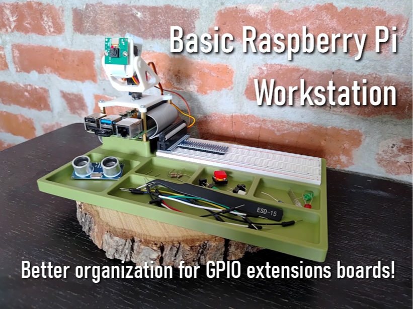 Basic Raspberry Pi Workstation / Breadboard Holder