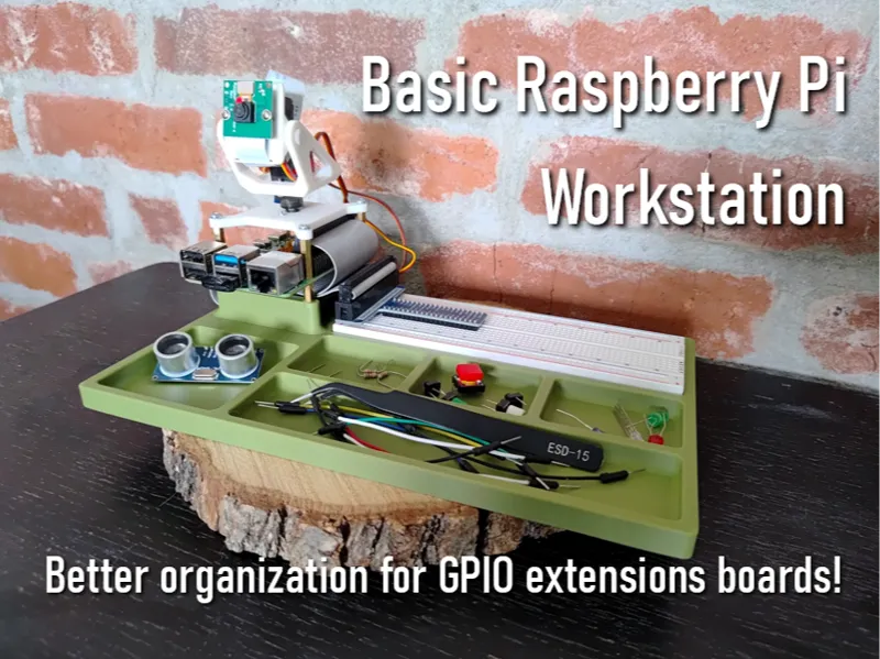 Basic Raspberry Pi Workstation / Breadboard Holder