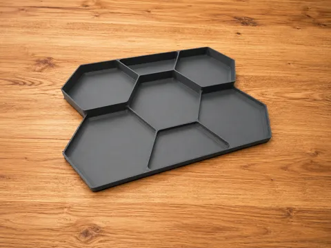 Organizador: Hexagon Parts Organizer Tray – Screws & Hardware — referencia de MakerWorld