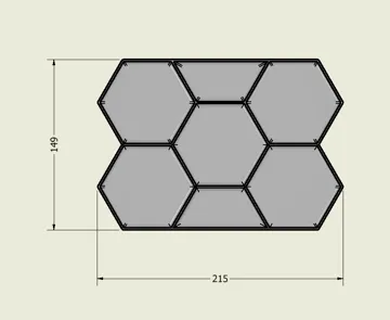 Organizador: Hexagon Parts Organizer Tray – Screws & Hardware — vista de referencia 5
