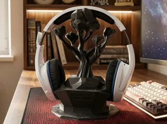 Low Poly Bonsai Headphone Stand