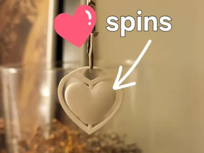 Spinning Heart Key-Chain