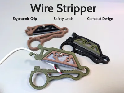 Compact Wire Stripper (with Safety Latch)