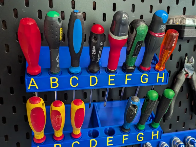 8 pcs screwdriver holder for Ikea Skadis pegboard