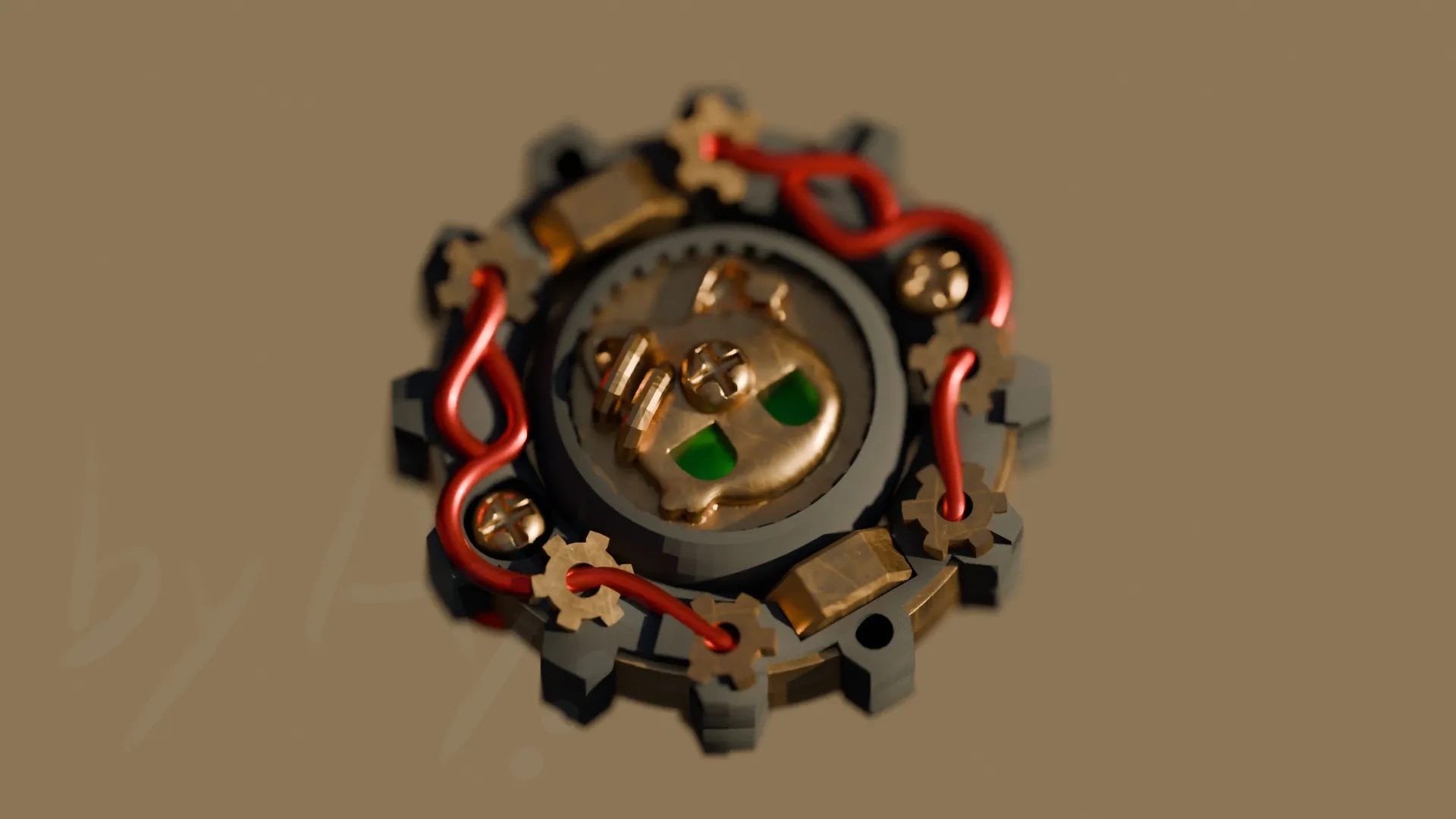 Miniatura 3 do modelo 3D 泰拉机魂猫猫头可旋转徽章无支撑打印