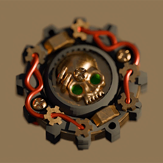 Miniatura 1 do modelo 3D 泰拉机魂猫猫头可旋转徽章无支撑打印