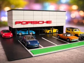 1:64 Model Porsche Dealership