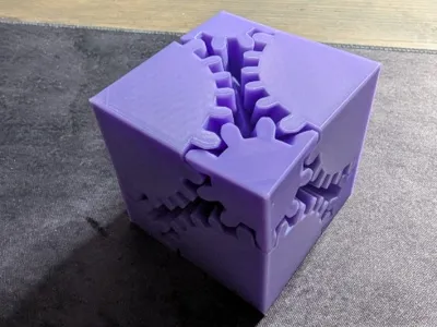 fidget gear cube, modified peg