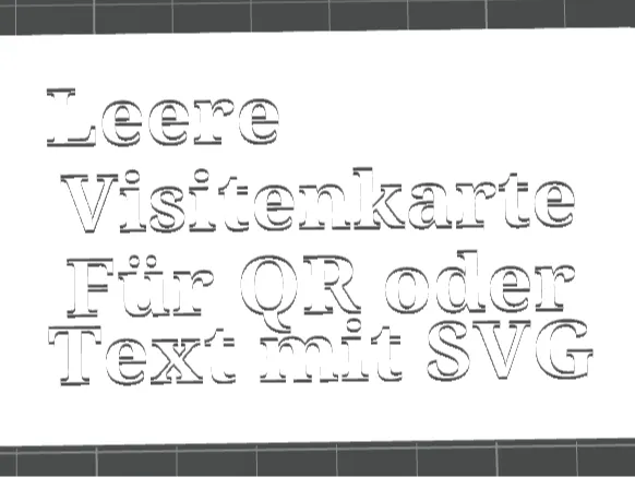 Visitenkarten Rohling