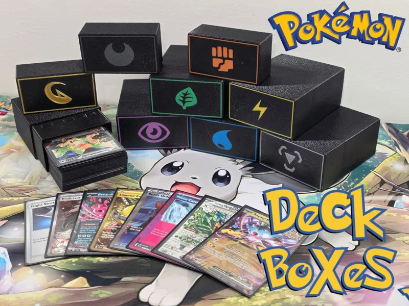 Pokemon Deck Boxes - Robust w/Secure Lid!