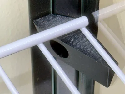 Extended shelf brackets for IKEA Milsbo cabinet