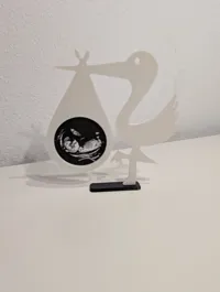 Cadre pour photo d'échographie - Cigogne avec pied — photo 7
