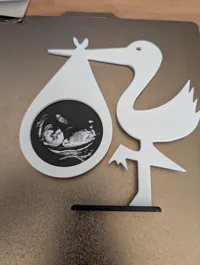 Cadre pour photo d'échographie - Cigogne avec pied — photo 6