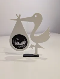 Cadre pour photo d'échographie - Cigogne avec pied — photo 5