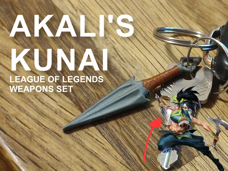 Akali's Kunai Keychain from League of Legends