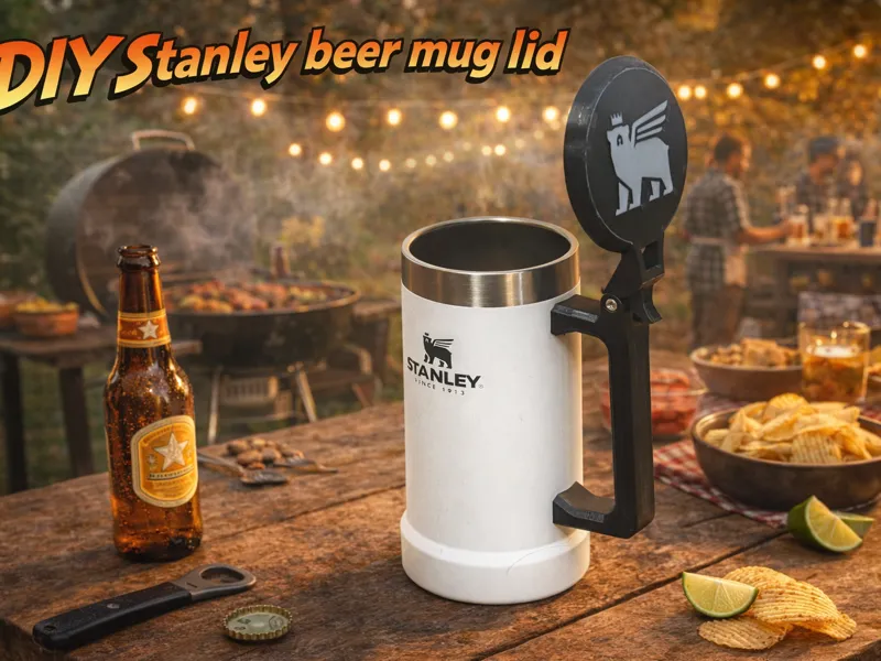 DIY Stanley beer mug lid
