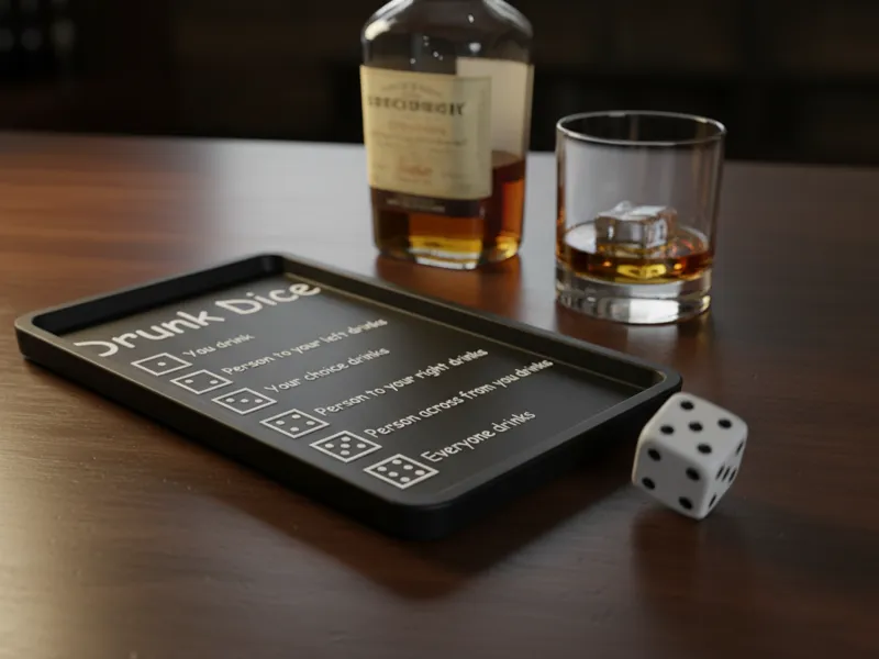 Drunk Dice Pub Game / Coaster