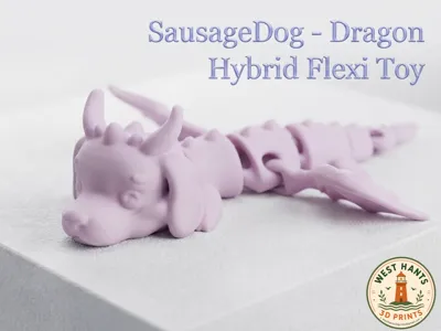 Sausagedog-Dragon Hybrid Flexi Toy