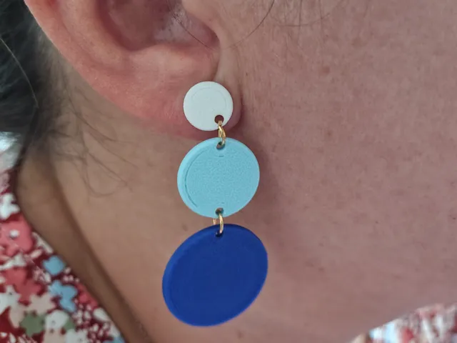 Pendientes 3 círculos sencillos