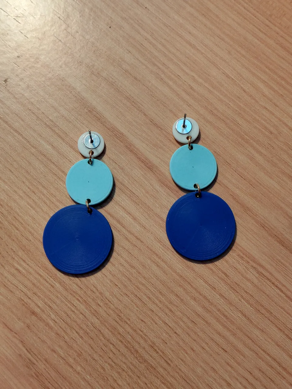 Pendientes 3 círculos sencillos view 2