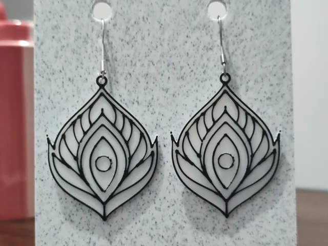 Aretes Ojo de Pavo Real