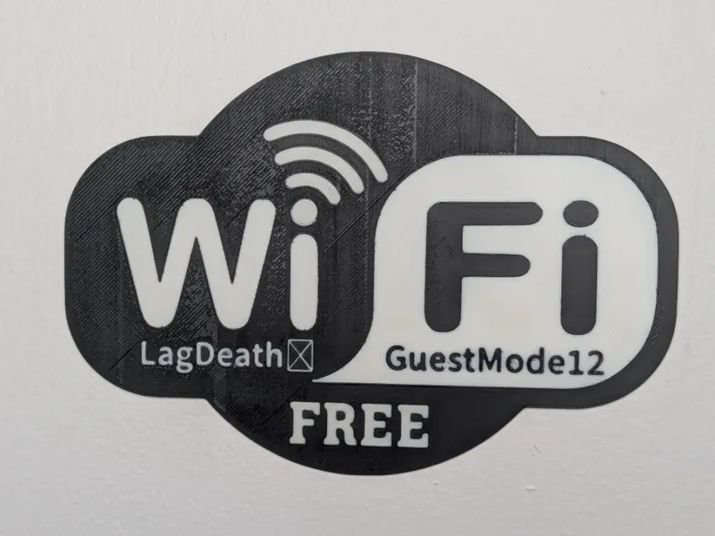 Free WiFi Sign with SSID and Password