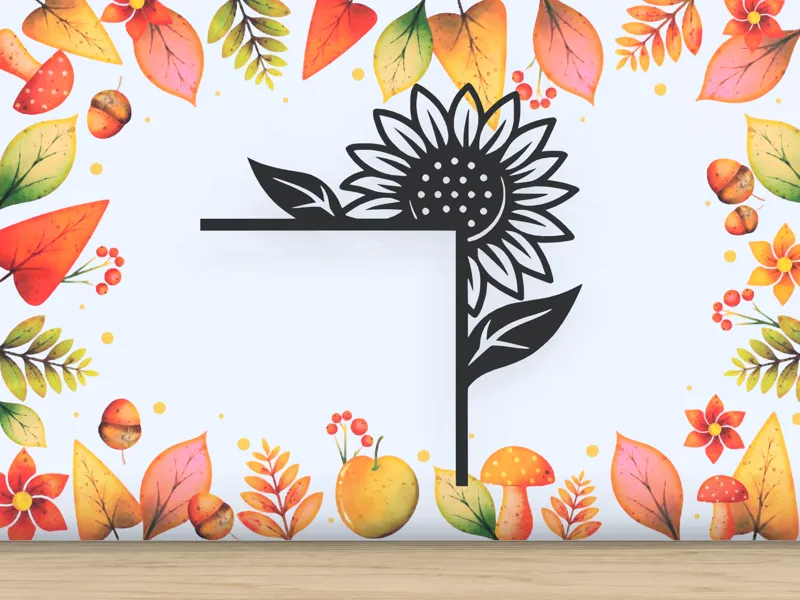 Sunflowers Door Corner - Thanksgiving Decor