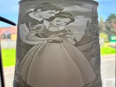 Snow White Lithophane shade