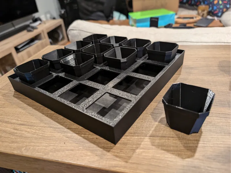 Tray for 5x5x4cm nursery plant pots