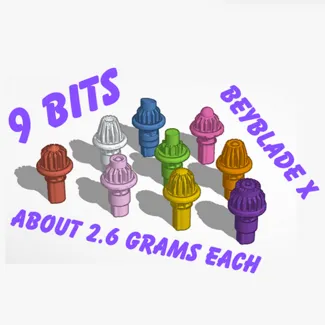 9 BeyBlade X Bits