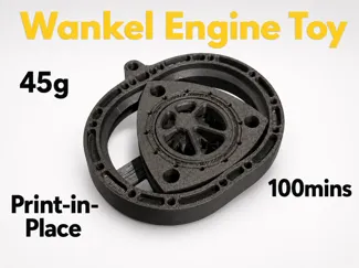 Wankel Engine Toy Gear Operated (Print-in-Place)