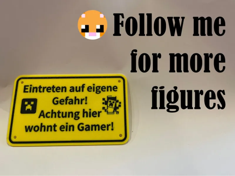 Gamer Schild Deutsch
