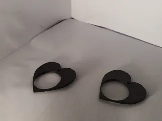 Heart ear rings