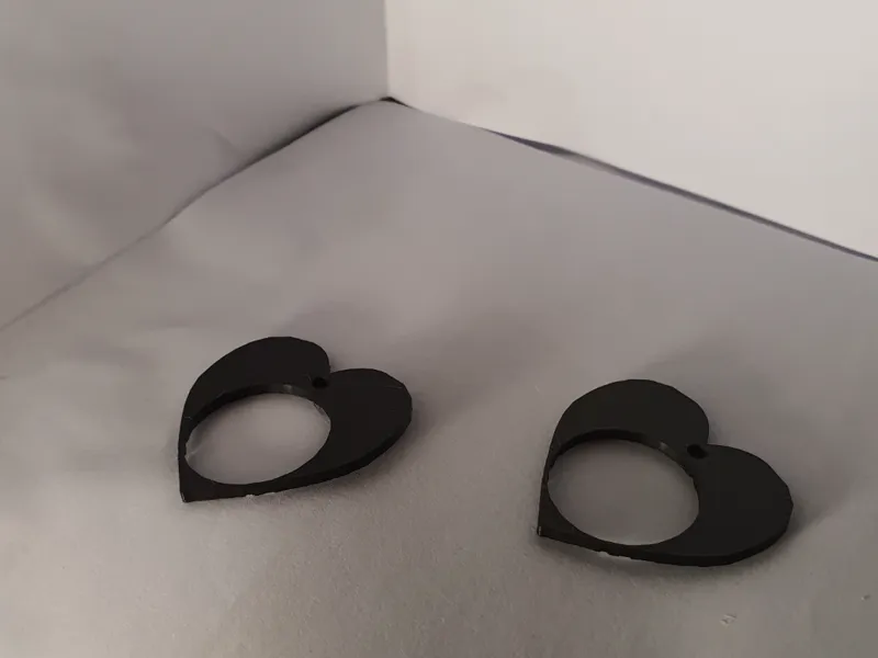 Heart ear rings