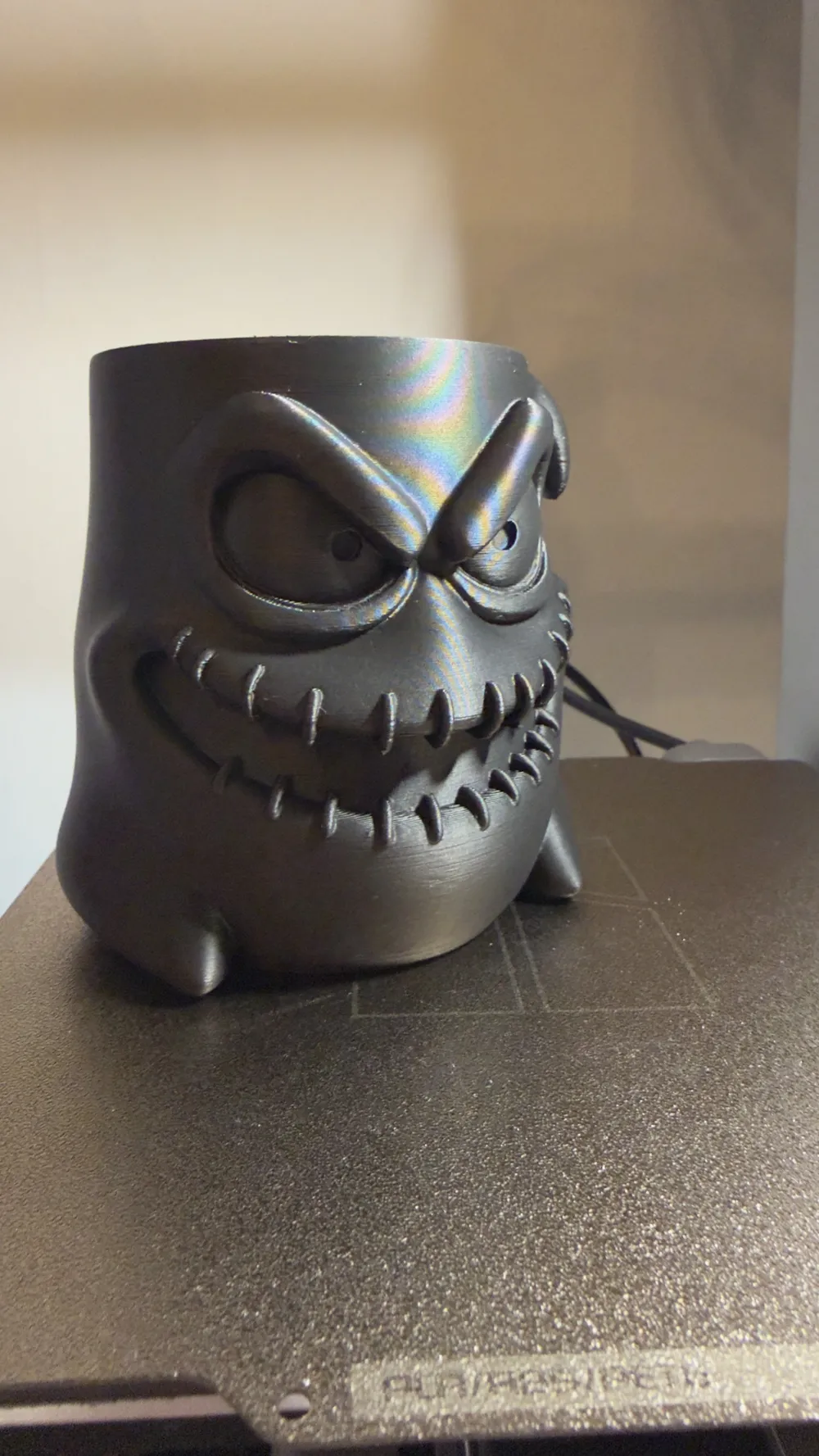 Special Design Decorative Flower Pot and Pen Holder Decorating a Scary Face Collectible