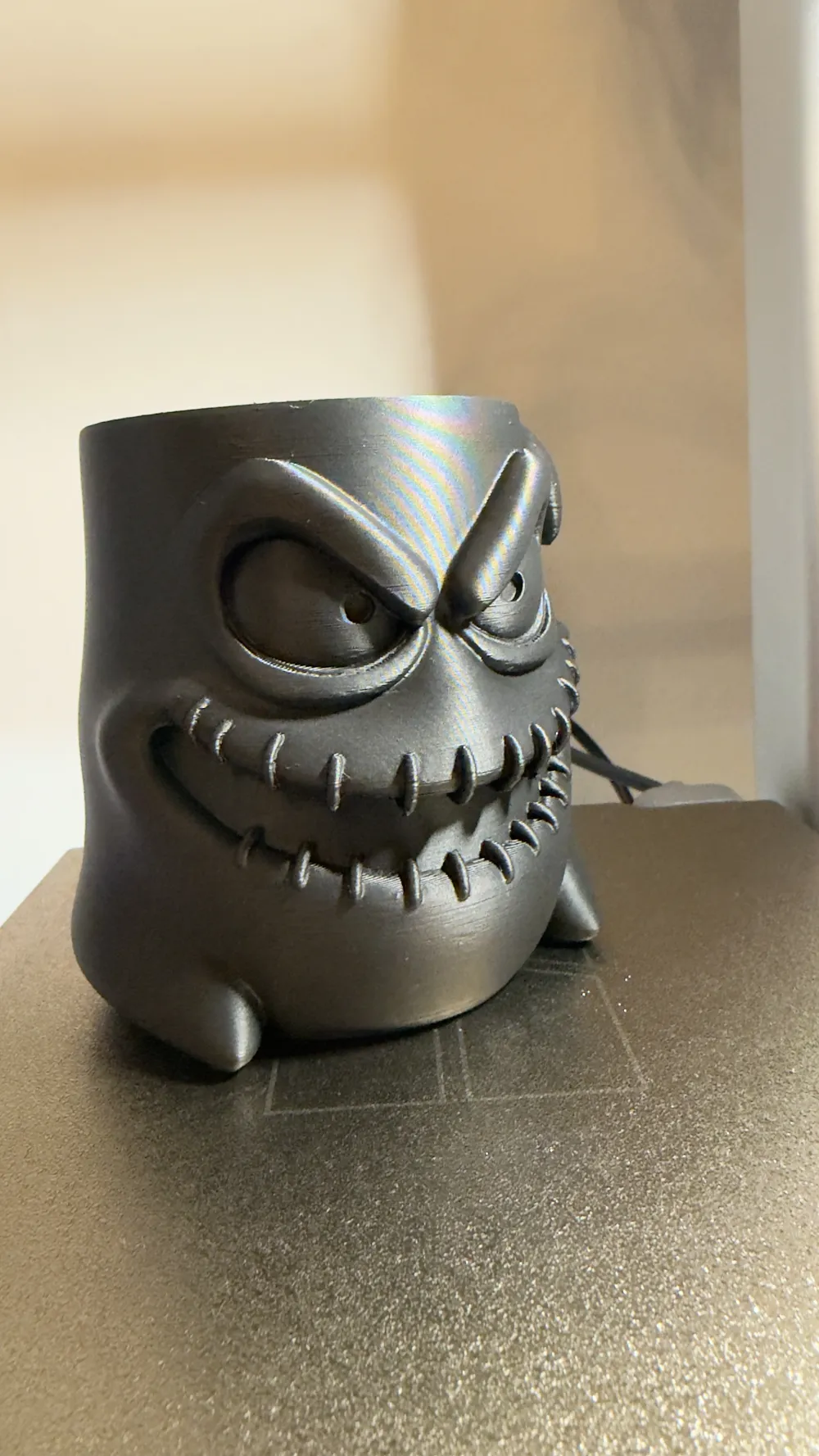 Special Design Decorative Flower Pot and Pen Holder Decorating a Scary Face Collectible