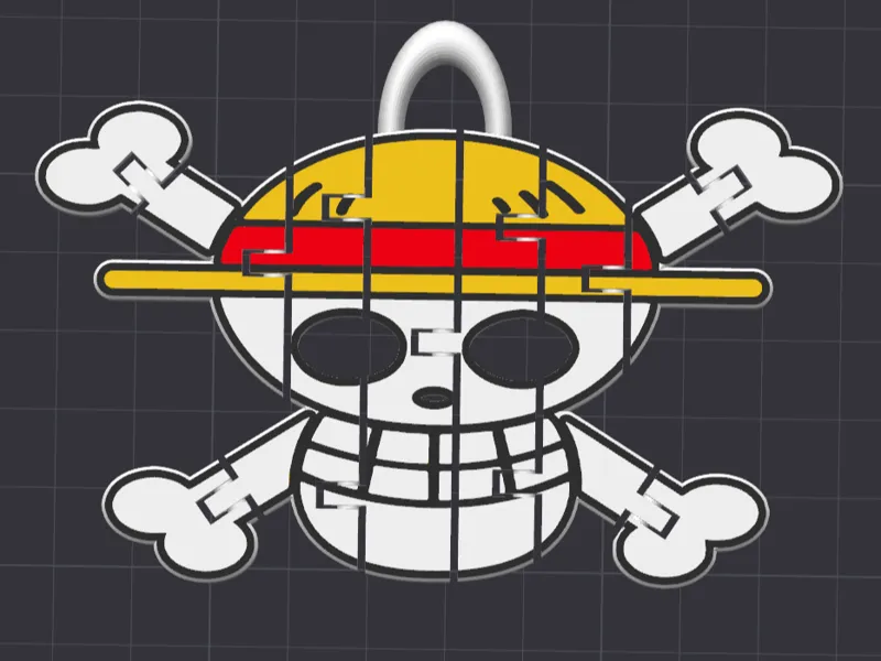Flexi Strohhut Piraten Jolly Roger - Flagge