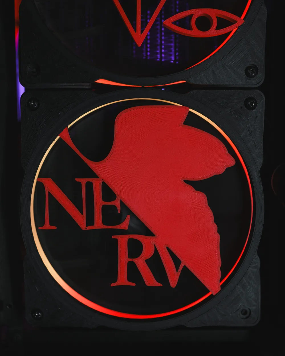 Evangelion Nerv Pc Fan Grill Cover by Melted Plastic MakerWorld
