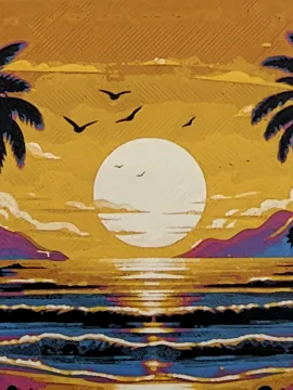 Cuadro decorativo en 3D: Sunset Cove Hueforge — vista de referencia 4