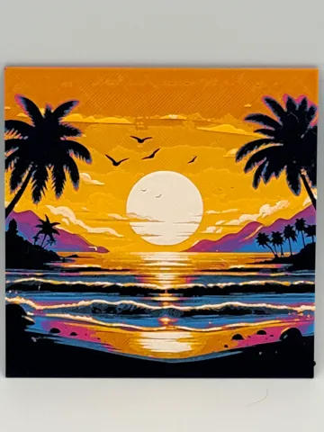 Cuadro decorativo en 3D: Sunset Cove Hueforge — vista de referencia 2
