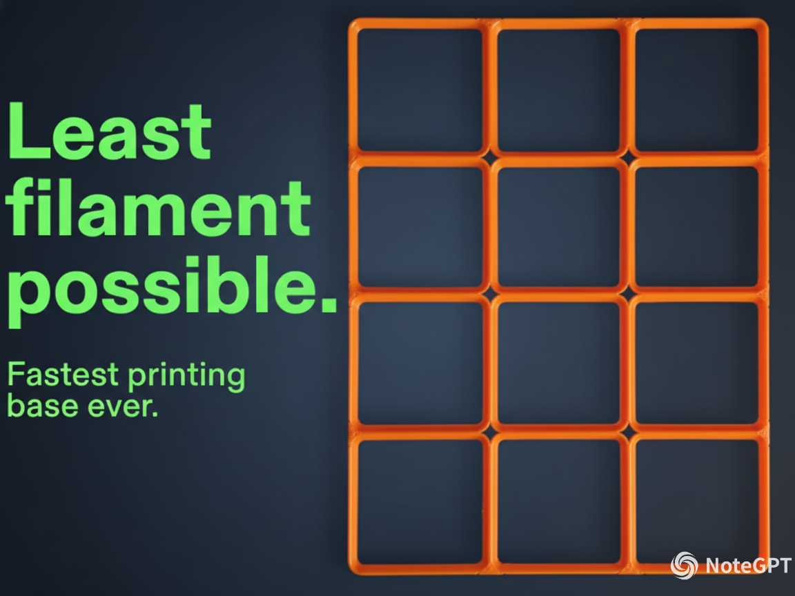 Lightweight Gridfinity Base – Minimal Filament