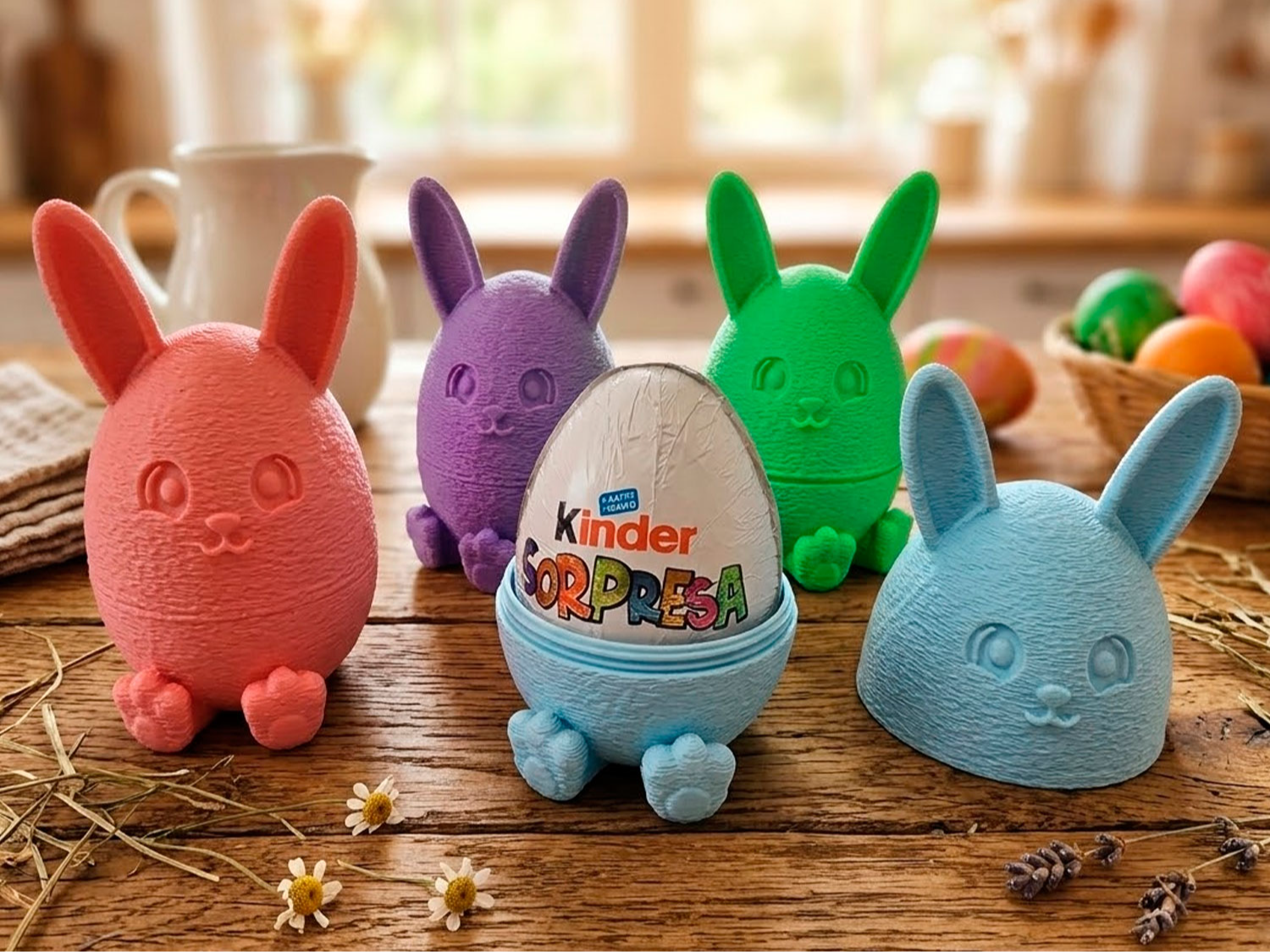 Easter Bunny Egg Kinder Holder & Surprise Box