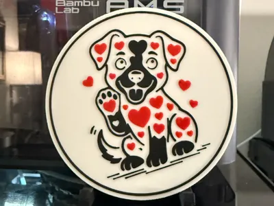 DOG HEART COASTER