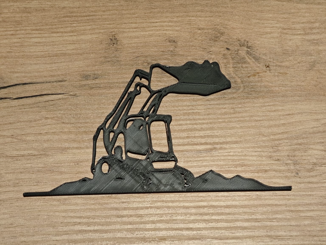 Bagger Silhouette Wandbild